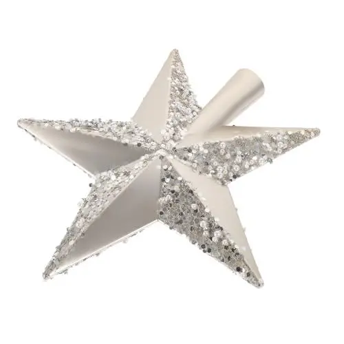 Produktbild: Cabilock Weihnachtsbaumspitze Stern Dekoration Für Den Weihnachtsbaum Glänzende Champagnerfarbe Ideale Christbaumdekoration Für Festliche Anlässe Xmas Tree Topper Für Eine Festliche