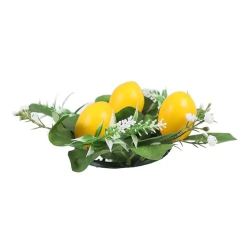 Produktbild: Cabilock Realistische Künstliche Zitrone Blume Kerze Kranz PVC Material Hochzeit Home Decor Foto Prop Zubehör