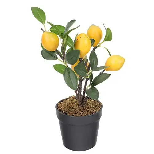 Produktbild: Cabilock Dekorativer Künstlicher Zitronen-Bonsai Zitronen-Themen-raumdekor Realistische Zitronenfrucht Pflegeleicht Heimschönheit