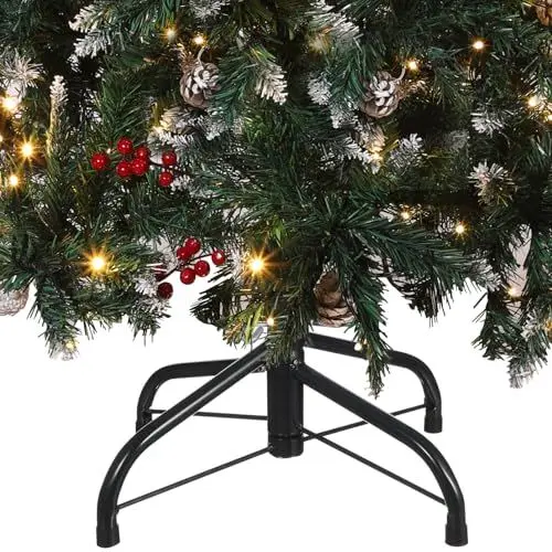 Produktbild: Cabilock Zusammenklappbarer Weihnachtsbaumständer Aus Metall: Ersatz-Weihnachtsbaumständerbasis Universeller Zusammenklappbarer Weihnachtsbaumständer Für Künstliche Weihnachtsbäume