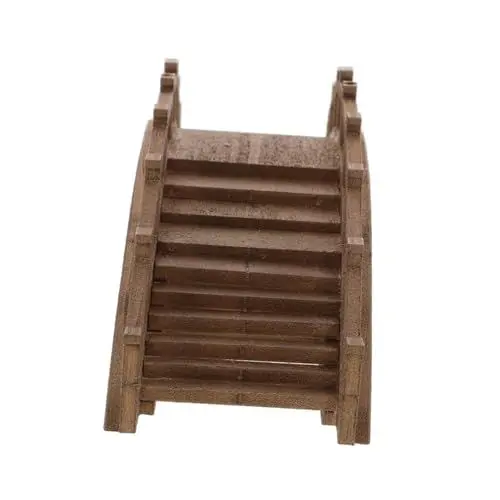 Produktbild: Cabilock Brücke Modell Antike Bogenbrücke Fairy Gardens Brücke Mikrobrückendekoration Terrarienbrücke Bastelmaterial Kleiner Garten Miniatur-landschaftsaccessoire Miniatur-holzbrückenmodell Hölzern