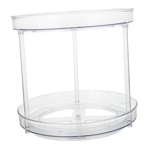Produktbild: Cabilock drehbares Regal Geschirrkorb mit Abfluss Lagerregal Zinn Geschirrständer für die Küche rotierend kitchen helper kitchenaide küchenuntensielen Gewürzglasständer Gewürzständer PVC