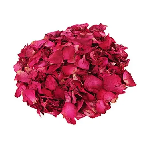 Produktbild: Cabilock 100g Natürliche Getrocknete Rote Rosenblätter Spa-bade-hochzeitsdekoration Duftende Blütenblätter Einfache Lagerung