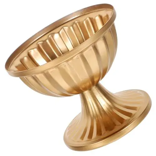 Produktbild: Cabilock kleine goldene Vase Anordnung Vase in Buchform runde Vase Schale Pflanzer bürodeko büro Dekoration hochzeitsdeko Herzstück Vasen für den Tisch Metallvasen für die Dekoration Eisen