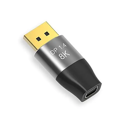 Produktbild: CableDeconn Mini DP to DisplayPort Cable DisplayPort 8K Bi-Directional Transmission Cable Mini DP Female to DP Male 5cm Converter