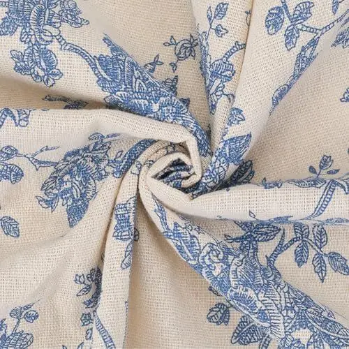 Produktbild: CABODYALS 0.91 m 63{1} cm Baumwollstoffbündel Mit Blumen Leinen Canvas Mischgewebe Weiches Blumenmuster Weißer Floraler Rechteckiger Stoff Zum Nähen Herstellen von Kleidung Quilten Heimdekoration Stof