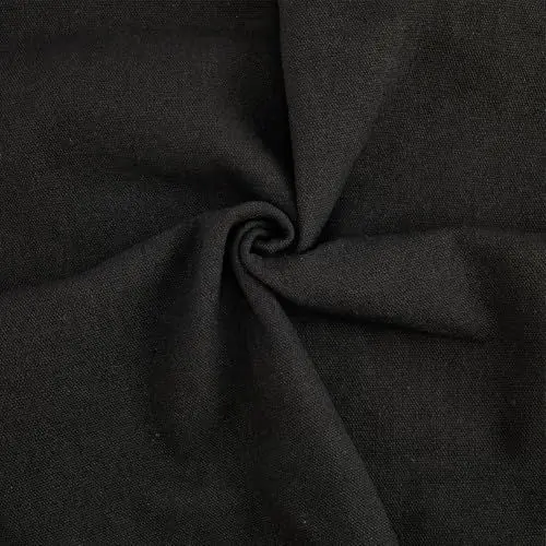 Produktbild: CABODYALS 150cm Schwarzes Leinen Baumwoll Material Handarbeit Canvas Mischgewebe Polsterung Stickerei Quilten Kleidungsstücke Drapieren Stoff Zum Nähen Herstellen von Taschen Kleidung Heimdekoration D
