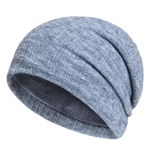Produktbild: Trachtenhut Damen Rot Herren- Und Damen-Winter-Warme Strickmütze, AußEn Gestreift, Kalter Hut, WollMütze, Kopfumfang Hundert Mütze Schal Set Damen Winter (Grey, One Size)