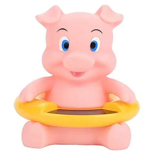 Produktbild: CaCaCook Badebad-Temperaturmessung, 2-in-1 Baby-Badethermometer, LED-Temperaturanzeige, Schwimmendes Niedliches Tier-Thermometer (Rosa Schwein)