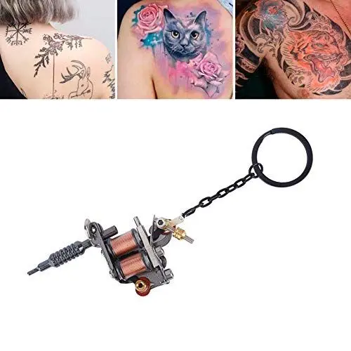 Produktbild: Tragbare Mini-Tattoo-Maschine, Tattoo-Zubehör, Tattoo-Maschine-Schlüsselanhänger-Ornament (A)