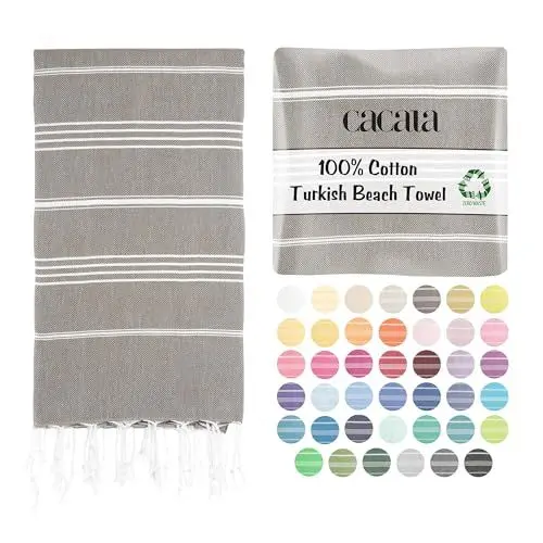 Produktbild: Cacala 101101079006010 Pestemal Badetuch aus 100% Baumwolle, 37 x 70 cm, Hellbraun