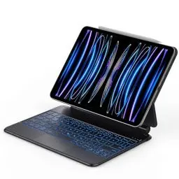 Produktbild: CACOE Magnetische Keyboard Hülle, iPad Pro 11 Tastatur Hülle kompatibel mit iPad Pro 11/ iPad Air 6 M2 11zoll / 5/4, Freischwebendes Ständer Design, Präzises Multi-Touch Trackpad
