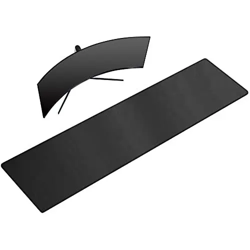 Produktbild: Cacoy 160x40 cm Schreibtischunterlage aus Leder, Groß Office Mauspad, Doppelseitig Tischunterlage Wasserdichte Schreibunterlage aus Kunstleder, Schreibtischschutz für Büro und Zuhause (Schwarz)