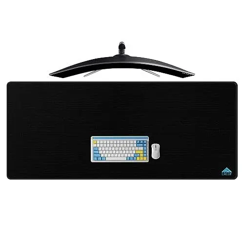 Produktbild: Cacoy 1400x600 mm Übergröße Gaming-Mauspad, Großes Mousepad XXL, Office Tischunterlage, Rutschfest, Langlebig, Verlängert Schreibtischunterlage für Büro und Zuhause, Schwarz