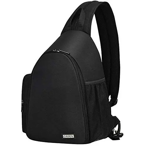 Produktbild: CADeN Kameratasche,Kamera-Umhängetasche,Sling Kamerarucksack, Wasserdichter Fototasche mit Stativhalterung für DSLR/SLR spiegellose Kameras（Schwarz）