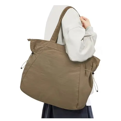 Produktbild: CADOLIM Shopper Tasche Damen Groß Damen-Shopper Taschen Organizer Shopper Handtasche Damen Shopper Bag Handtasche Damen Sporttasche Gym Fitness Sport Tasche Damen Braun