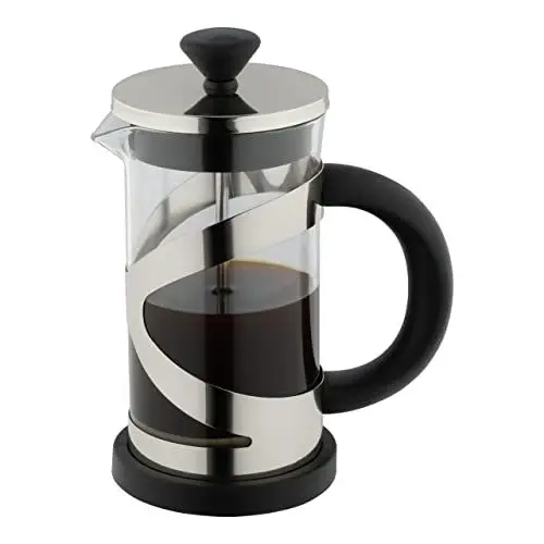 Produktbild: Café Olé Classico Cafetiere, Chrom-Finish, 350 ml, 3 Tassen, French Press Kaffeemaschine, hitzebeständiger Griff, Edelstahl, CM-03C