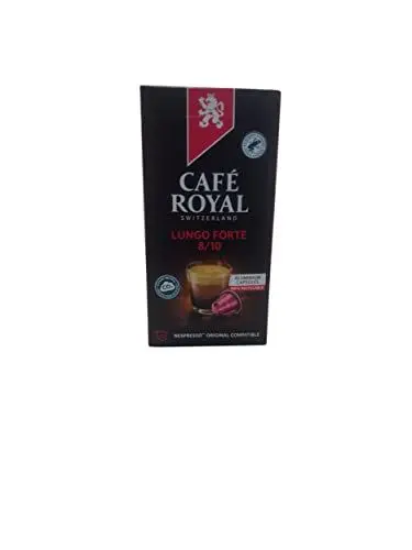 Produktbild: Café Royal Lungo Forte 10 Nespresso®* kompatible Kapseln (aus Aluminium, Intensität 8/10), 1er Pack (1 x 10 Kaffeekapseln)