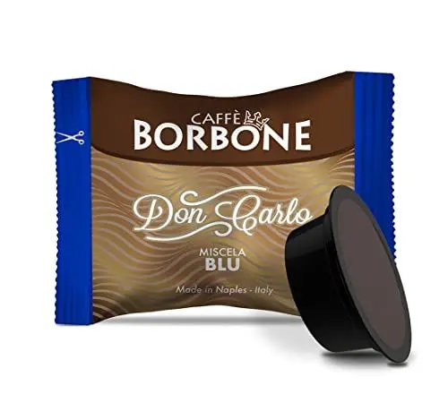 Produktbild: Caffè Borbone Don Carlo Blaue Blend - 50 Kapseln - Kompatibel mit Lavazza®* A Modo Mio®* Haushalts-Espressomaschinen