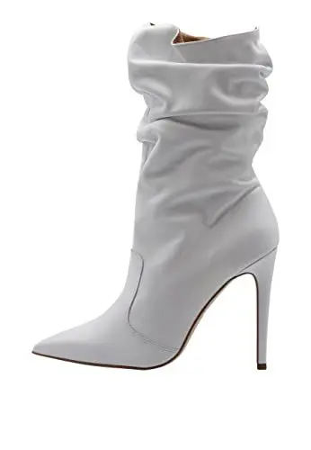 Produktbild: caissa Damen High Heel Leder Stiefelette, Creme, 37 EU