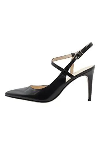 Produktbild: caissa Damen Slingback-Pumps aus Leder, Schwarz, 37 EU