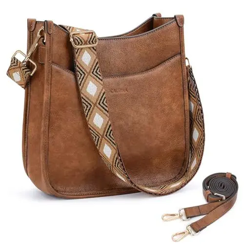 Produktbild: Caitina Umhängetasche Damen, Crossbody Bag Damen mit 2 Verstellbarem Riemen, Handtasche Damen Schulterhandtaschen für Frauen