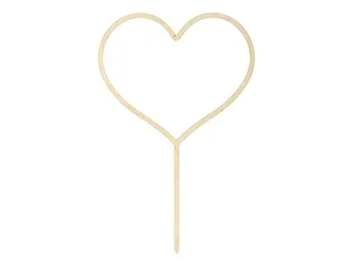 Produktbild: Cake Topper Herz Holz 23cm Tortendeko Kuchendeko Cupcake Kuchen Torten Hochzeit Liebe Party
