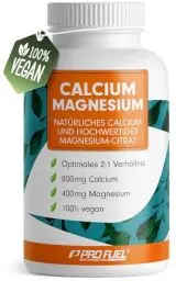 Produktbild: Calcium & Magnesium 180 Kapseln- hochdosiert mit 800 mg Calcium + 400 mg Magnesium pro Tag - hohe Bioverfügbarkeit durch natürliches Calcium aus Rotalgen und Magnesium-Citrat - laborgeprüft & vegan