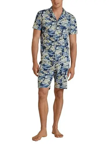 Produktbild: CALIDA Amalfi Journey Kurz-Pyjama, durchgeknöpft Herren, aus 100% Baumwolle