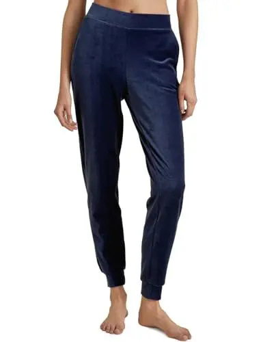 Produktbild: CALIDA Lounge Space Hose Damen, mit Seitentaschen, kuscheliger Baumwoll-Velours