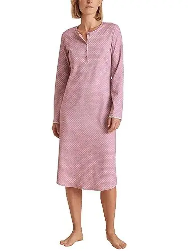Produktbild: CALIDA Midnight Dreams Nachthemd Damen, Länge 110cm, aus 100% Dicker Baumwolle