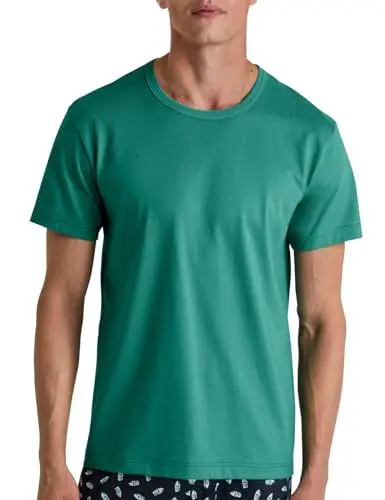 Produktbild: CALIDA RMX Sleep T-Shirt Herren, Bio Baumwolle, sportlicher Schnitt, amtungsaktiv, pflegeleicht