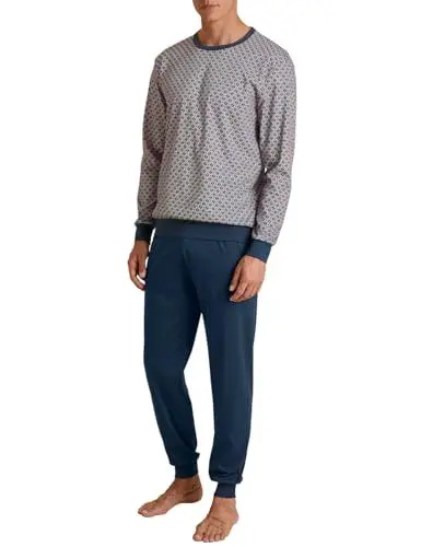 Produktbild: CALIDA Relax Streamline Bündchen-Pyjama Herren, aus 100% Baumwolle, pflegeleicht, elastisch und formstabil