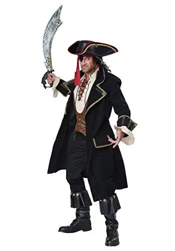 Produktbild: California Costumes Deluxe Piratenkapitän Kostüm für Erwachsene, Schwarz, Braun, XL