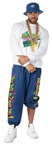 Produktbild: California Costumes Herren 90er Jahre Hip Hop Kostüm - Blau - XL
