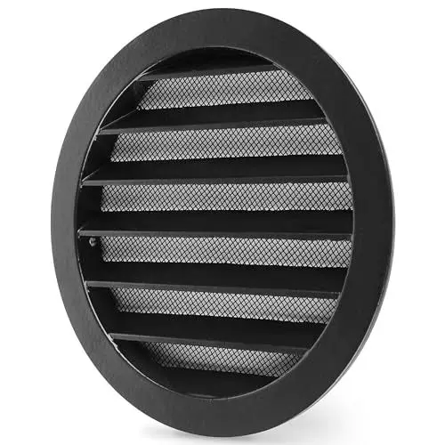 Produktbild: calimaero® WSGB Lüftungsgitter 160mm, Lüftungsgitter mit Fliegengitter, Robuster Aluguß, Lüftungsgitter für Wohnmobile, Gartenhaus, Garage, Zuluft- und Abluftgitter, UV-Stabil, Rostfrei