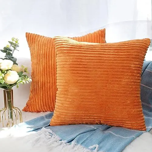 Produktbild: CALIYO Kissenhülle Kord Uni 2er Set, Kissenbezug 45x45 Kissenbezüge für Zierkissen Dekokissen Sofakissen Couchkissen in vielen Farben.