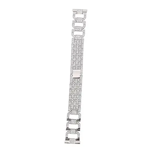 Produktbild: CALLARON 1Stk Edelstahlband Diamant-Armband rostfreies Armband armbänder für smartwatch herrenarmbände betrachten Handkette diamantbesetztes Uhrenarmband Armbanduhr Rostfreier Stahl Gurt 2d