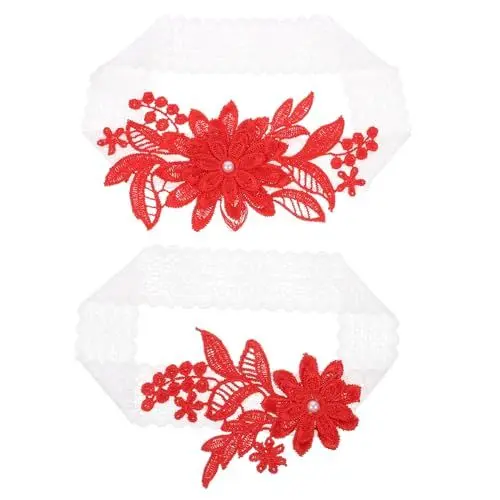 Produktbild: CALLARON 1 Satz Beinring Hochzeit Spitzenstrumpfband Strapsen Gärtner Für Hochzeit Brautstrumpfband Rote Strumpfbänder Für Die Braut Hochzeit Beinstrumpfband Student Abschlussball Geschenk
