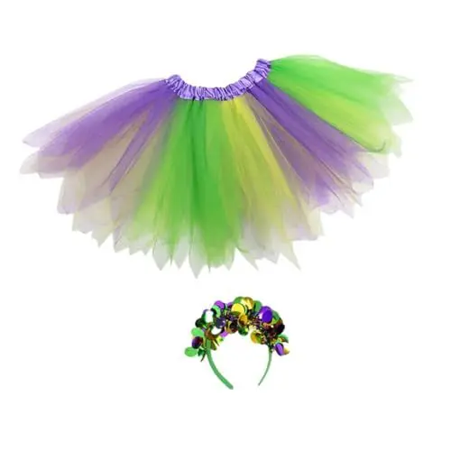Produktbild: CALLARON 1 Satz Karnevals-tutu Karnevalskostüme Für Damen Karneval Tutu Rock Karneval Kleid Kostümzubehör Kleid Mit Hoher Karneval Kostüme Karnevalskleid Kleidung Einstellen Gittergewebe