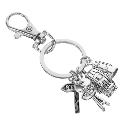 Produktbild: CALLARON 1 Satz Schlüsselanhänger lustiges Campingzubehör Camping schlüsselringe Camping zubehör Auto Autozubehör Auto zubehör Taschenanhänger Reise-Souvenir Metall Grill