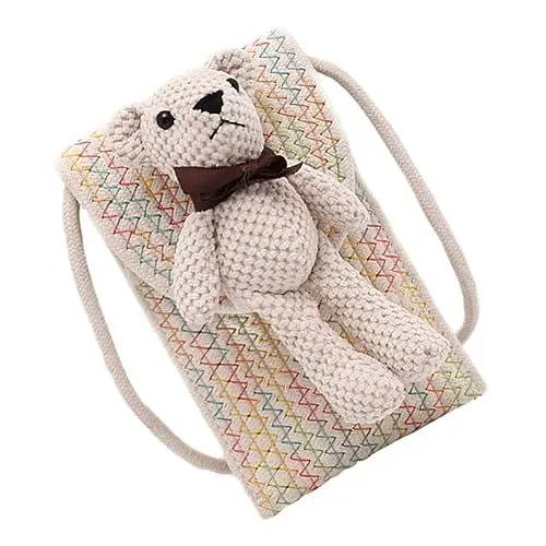 Produktbild: CALLARON 1stk Bear Mini-umhängetasche Damen Umhängetaschen Kleine Taschenaufbewahrung Schultertasche Crossbody-gürteltaschen Für Damen Handtaschen Magnetschnalle Lagerung Rattan Fräulein