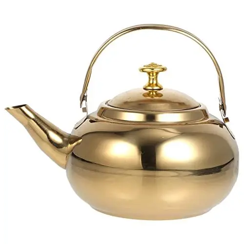 Produktbild: CALLARON 1stk Exquisiter Topf Aus Edelstahl Klassische Wasserkessel Induktion Schwarz Teekocher Auf Dem Herd Teekessel Mit Teesieb Gas Kaffee Heizung Rostfreier Stahl Tee Kochen