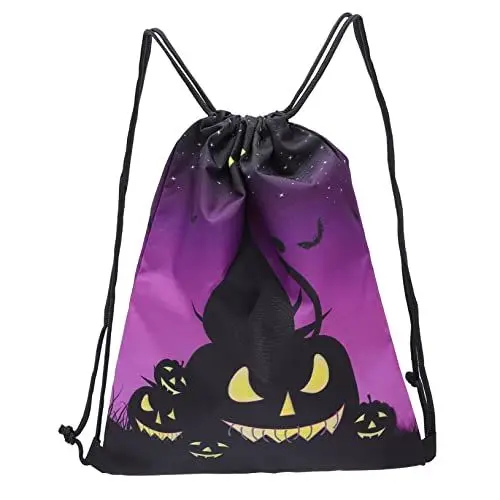 Produktbild: CALLARON 1stk Halloween-rucksack Halloween-taschen Mit Kordelzug Halloween-sporttaschen Halloween Kordelzug Goodie Bags Rucksäcke Für Kinder Snack-tasche Polyester Schultern Fräulein