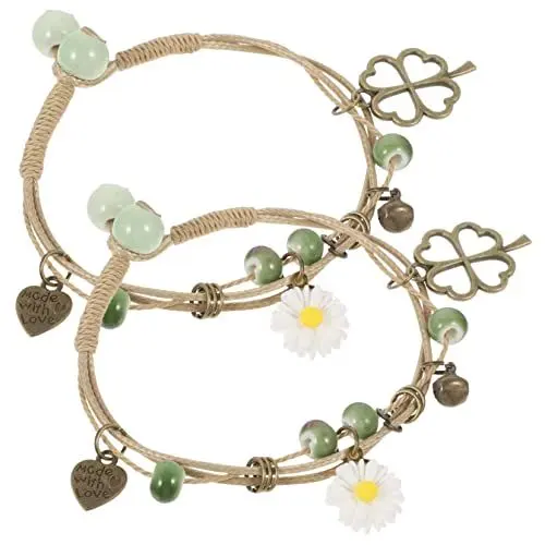 Produktbild: CALLARON Armband Im Retro-ethno-stil Für Mädchen Gewebtes Freundschaftsarmband 2-teiliges Set
