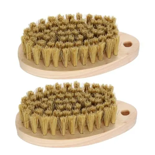 Produktbild: CALLARON 2St Bürste ergonomische bbrush kalanchoe rutschfeste Cleaning Brush Schonend Schuhe waschen Holzreinigung Wäscherei Haushaltswäsche Wäsche aus Holz Borsten Reinigungskugel pp