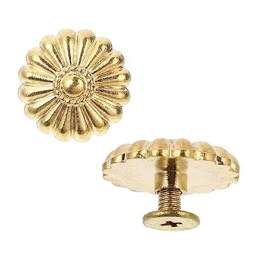 Produktbild: CALLARON 2 Stück Dekorative Nieten Für Halloween-Schuhe Nieten Kürbisnägel Schultertaschen- -Nieten Goldene Kleidung Spike-Nieten Ornamente Für Handtaschen (Schraubhut 1 2 Cm)