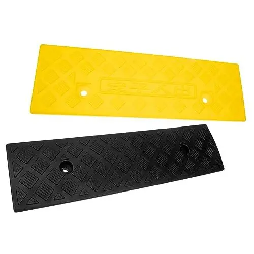 Produktbild: CALLARON 2st Treppenstufen Bürgersteig Dachrinnenrampen Stufenrampe Schwellenrampe Miniatur Fischglas Pitch-Hopper Schuppenrampe Einfahrt Bordsteinrampen Hangrampe Wagen Pedal Gummi