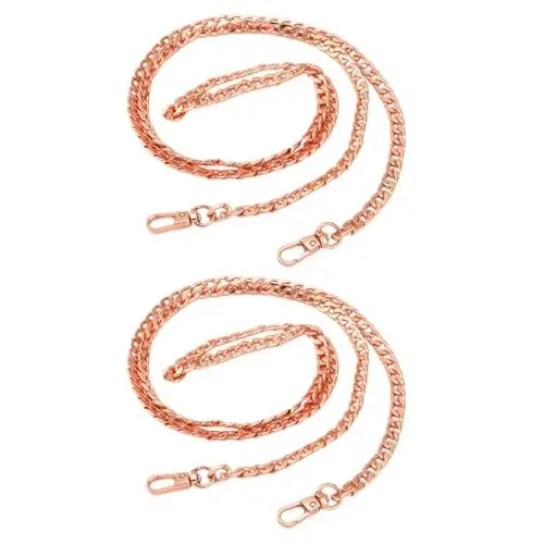 Produktbild: CALLARON 2st Zubehör Für Kettentaschen Riemen Die Einkaufstasche Hobo Tasche Handtasche Kette Umhängetasche Männer Männertasche Gürtel Taschenkette Faltbar Seitentasche Metall Rose Gold
