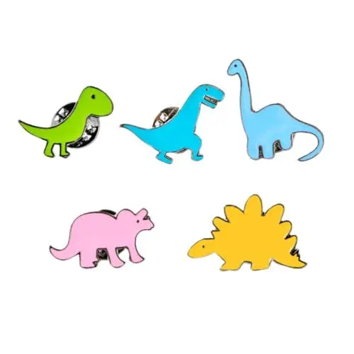 Produktbild: CALLARON 5 Stück Brosche mit Zufälligem Muster Cartoon-dinosaurier Legierung für Frauen und Mädchen Kleider-accessoires